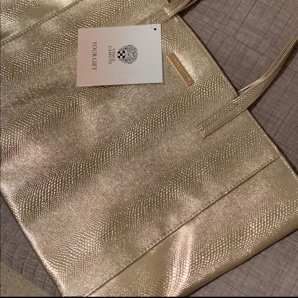 NWT Vince Camuto Gold Tote Bag